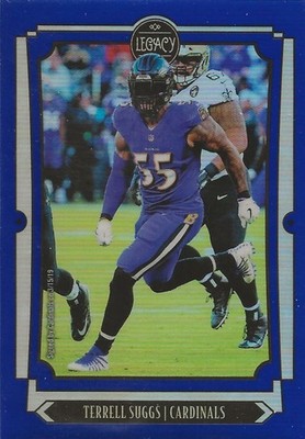 TERRELL SUGGS - 2019 Panini Legacy "Blue Prizm" - #10 (#21/50) - Cardinals