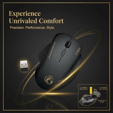 2.4GHz Wireless Optical Mouse Game Mice 1600DPI 6 Buttons for PC Laptop Computer