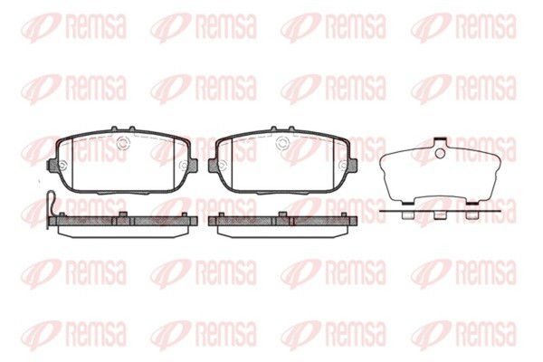 Remsa Bremsbelagsatz Scheibenbremse 1190.01 FüR Mazda 124 Fiat Spider 348 MX 3 4-image