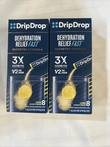 Drip Drop Hydration Lemon Powder 8-Count