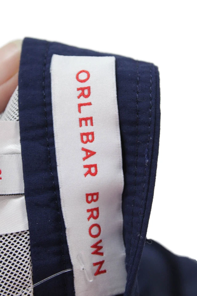 Pantalones Cortos Orlebar Marrón, Para Hombre Azul Oscuro Poliamida Hebilla Playa Talla 31 Foto 4 de 4