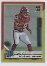 2019 Panini Donruss Optic Rated Rookie Red & Yellow Prizm Bryce Love #182 fm0