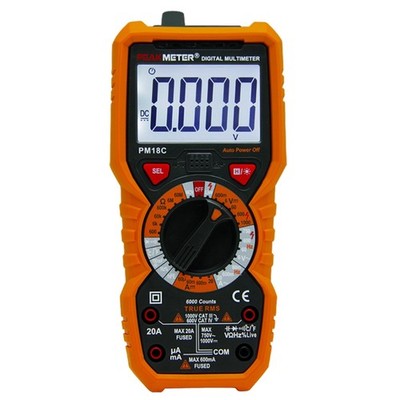Digital Multimeter 6000 Counts AC DC Voltage Current Measurement Orange