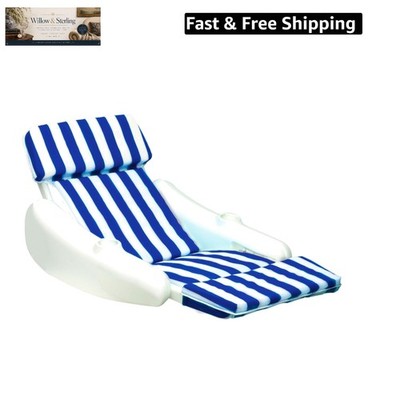 10010M Sunchaser Padded Luxury Lounge Chair Pool Float | Molded Frame & Ponto...