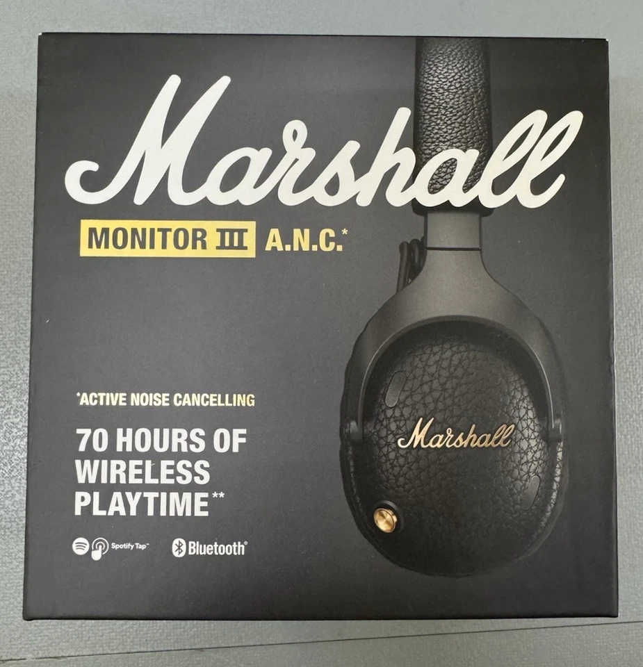 Marshall Monitor III A.N.C Bluetooth Wireless Kopfhörer - Neu & Versiegelt
