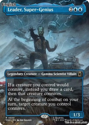 (Preorder) Leader, Super-Genius (Borderless) EN [MSH - 330] - NM TCG MTG