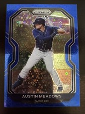 2021 Panini Prizm Austin Meadows #38 Blue Disco /199 Tampa Bay Rays