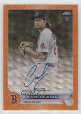 2022 Topps Chrome Rookie Orange Wave Refractor 22/25 Connor Seabold Auto n1u