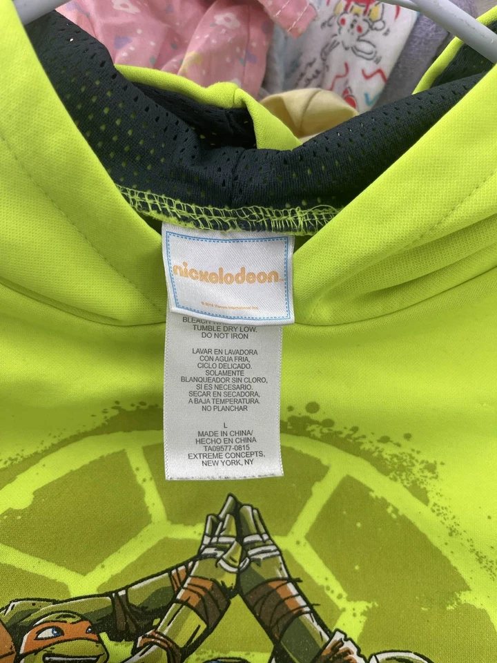 TMNT Teenage Mutant Ninja Turtles Boys Green Hoodie - Image 3 of 4