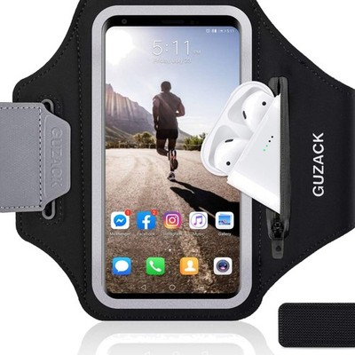 Sportarmband Handy Universal, Handyhalterung Joggen Mit Kopfhörer Tasche Runn...