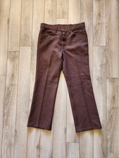 Vintage USA Levi's Men's Polyester 33x27 Brown Pants Sta-Prest 70'S 80'S
