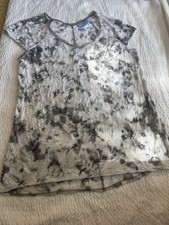 Simply Vera Vera Wang Womens Gray White Abstr...