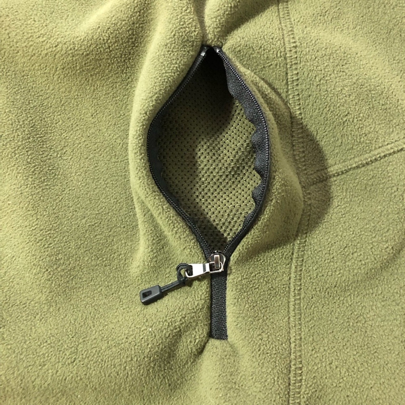 Polo Ralph Lauren uomo L verde oliva arancione pony performance pile full zip