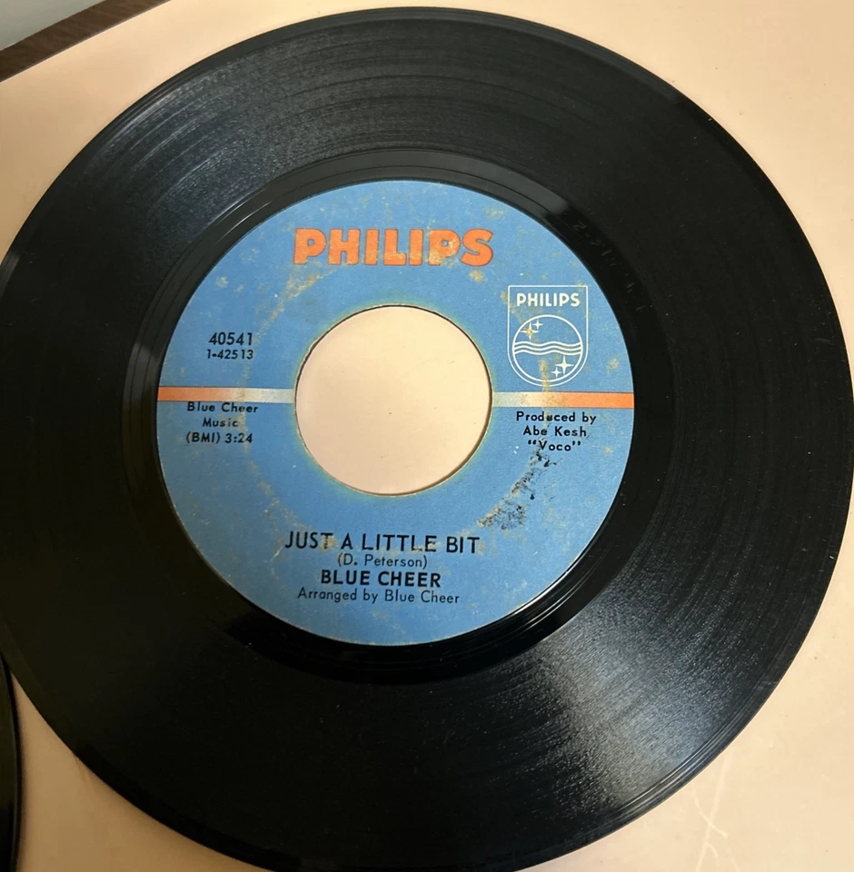 2 (Two) Blue Cheer 45 RPM Records Just A Little Bit and Summertime Blues Philips - Image 2 of 4