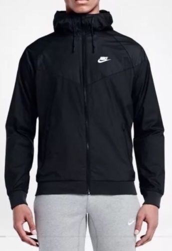 Nike MEN'S Sportswear Windrunner Black White Running Jacket