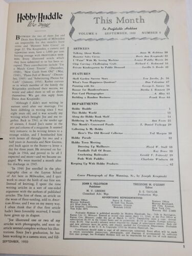 Profitable Hobbys Zeitschrift vom September 1950 interessante Anzeigen - Bild 3 von 4