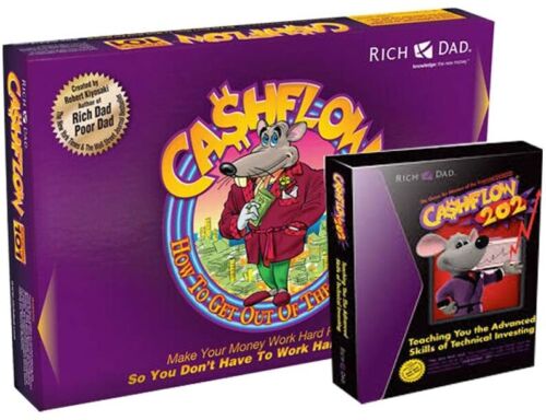 Rich Dad Cashflow 101 & 202 Board Game by Robert Kiyosaki Finance Investment - Afbeelding 1 van 17