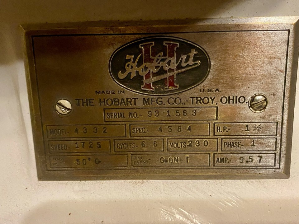 Hobart Meat Grinder Model 4332 eBay