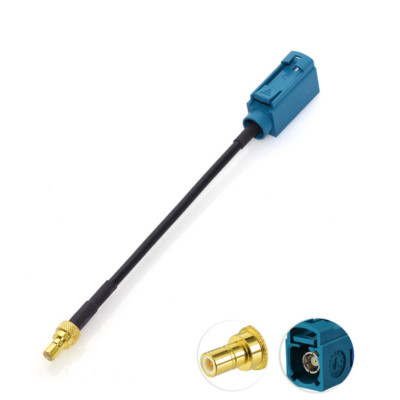 Eightwood DAB+ Antenne Adapter Fakra Z Female auf SMB Adapter RG174 Kabel 100cm 