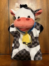 melissa and doug plush Farm Friends Cow Hand Puppet Plush Stuffed Animal Toy