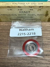 Waltham 6s Mainspring 2215-2218 pocket watch  (EXACT) Alloy- NOS watchmaker part