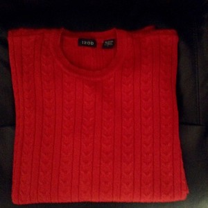 izod red sweater