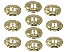 10 pcs Gold Metal Large Oval Flower Pattern Western Conchos Belt Leather Crafts