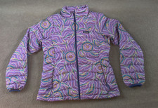 Patagonia Girls XXL 16-18 Duck Down Quilted Zip Puffer Jacket Pin Wheel Purple