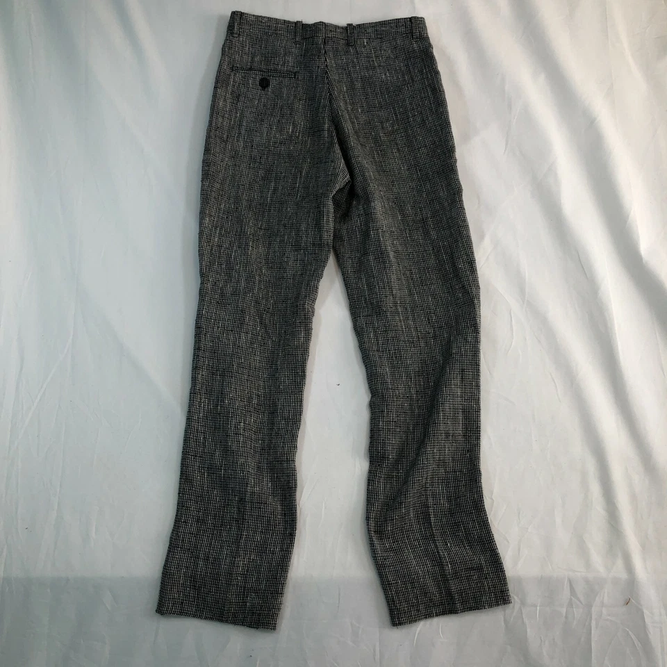 Pantalones Christian Dior Vintage Niños 25 Gris Negro Blanco Sarga Calce Ajustado Jeune Homme Foto 4 de 4
