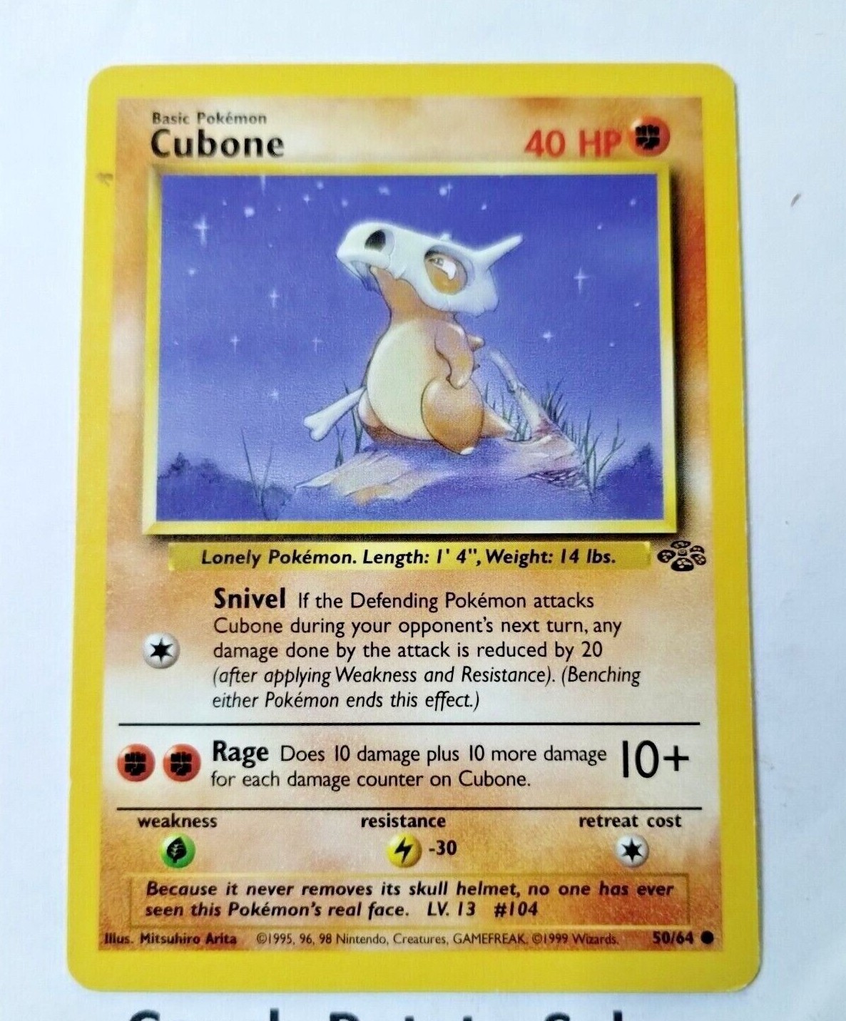 Pokémon TCG Cubone Base Set 2 70/130 Regular Unlimited Common - Uncirculated