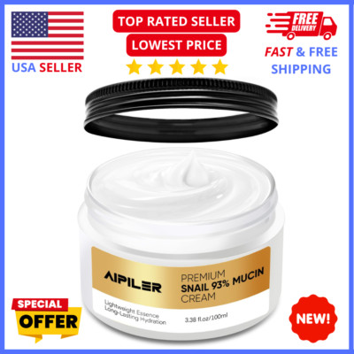 92% Snail Mucin Cream K-Beauty Hydrating Moisturizer w/ Niacinamide & Hyaluronic