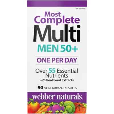 Webber Naturals Most Complete Multi for Men 50+, 90 Capsules
