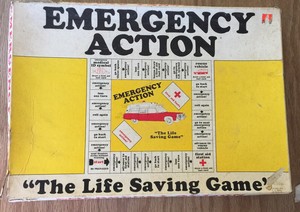 Rare-Vintage-EMERGENCY-ACTION-Board-Game-1974-W-O-Barker