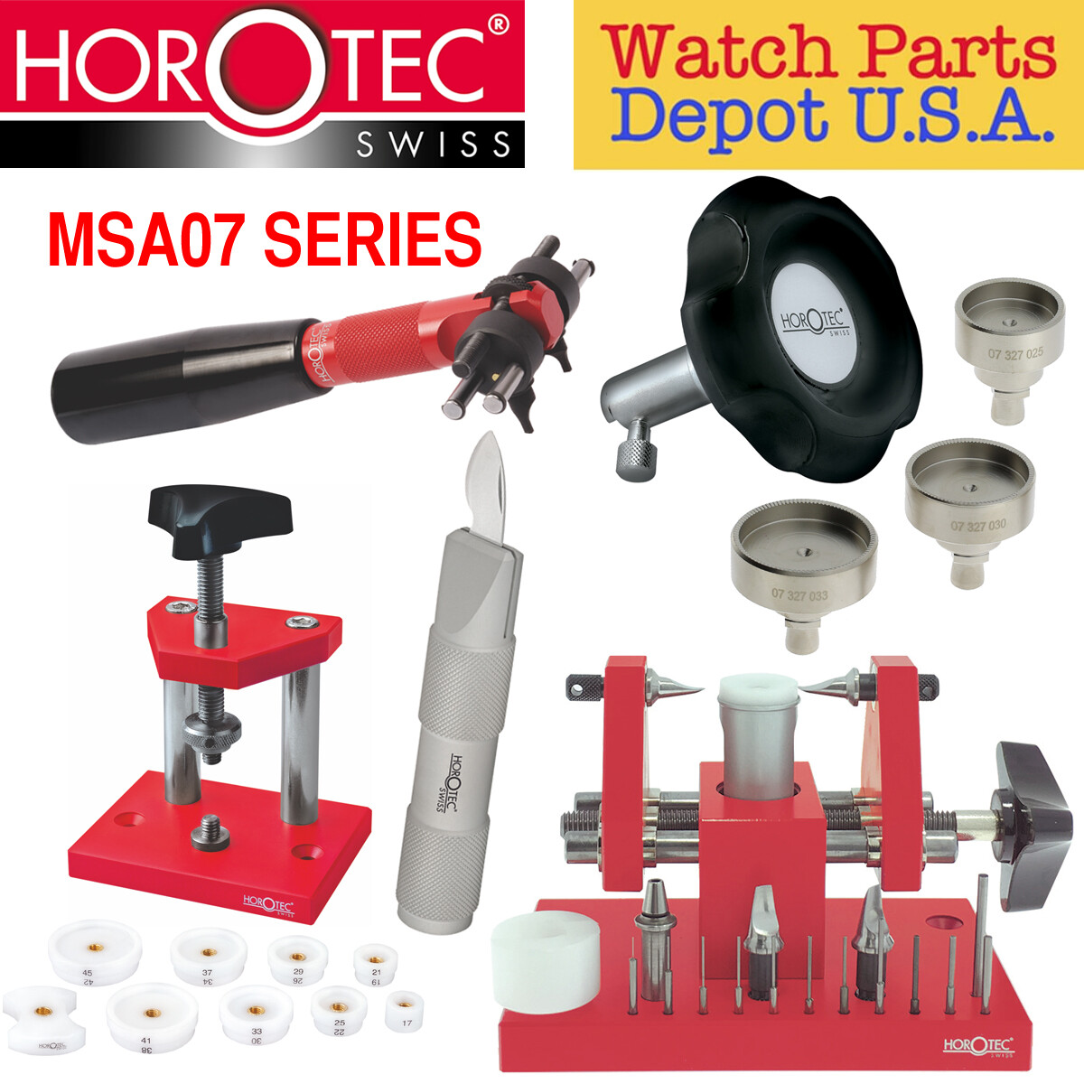 Horotec MSA07 Swiss Made Watchmaker Case Openers / Case Holder