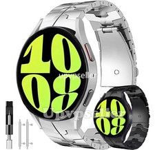 For Sansubng Galaxy Watch 4 5 6 40/44/47mm No Gap Strap Steel Metal Watch Band