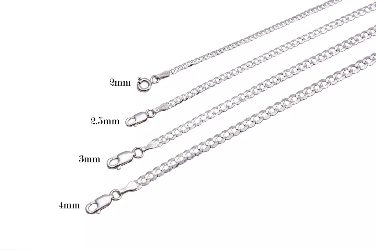White gold on sale 2mm chain