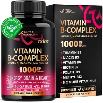NUTRAHARMONY Vitamin B Complex - 60 Capsules