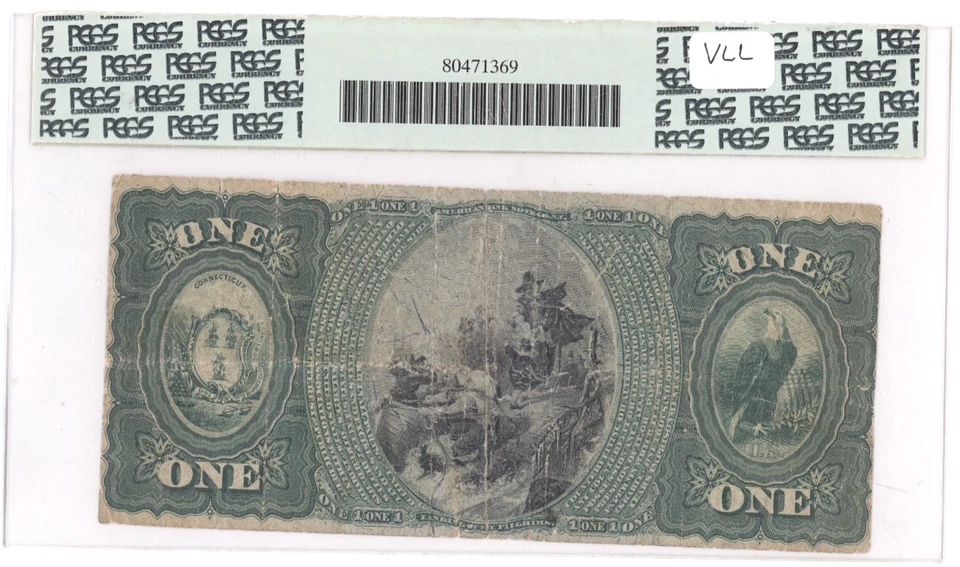 CH 361 FR 384 1875 NATIONAL EXCHANGE BANK HARTFORD CT CONNECTICUT PCGS FINE F 15 - Image 2 of 2