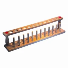 Wooden Test Tube Rack, 25mm, 12 Holes, 12 Drying Pins (Single)
