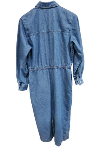 Vintage 90er Denim Langarm Kleid 12 Norm Thompson Knopfleiste Landhaus Prärie - Bild 2 von 6
