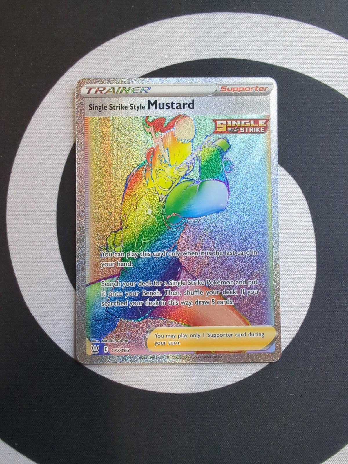 Single Strike Style Mustard 177/163 - Pokemon TCG Battle Styles - Rainbow - NM