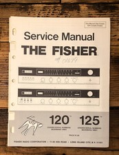 Fisher Model 120 125 Receiver Service Manual Original 