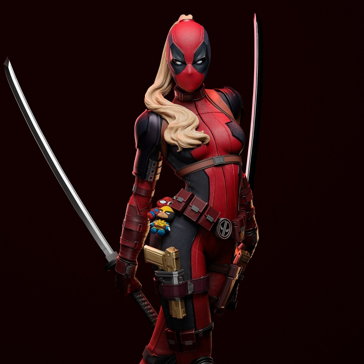 Lady Deadpool Resin Statue Pro Painted 1/4 Scale - Made To