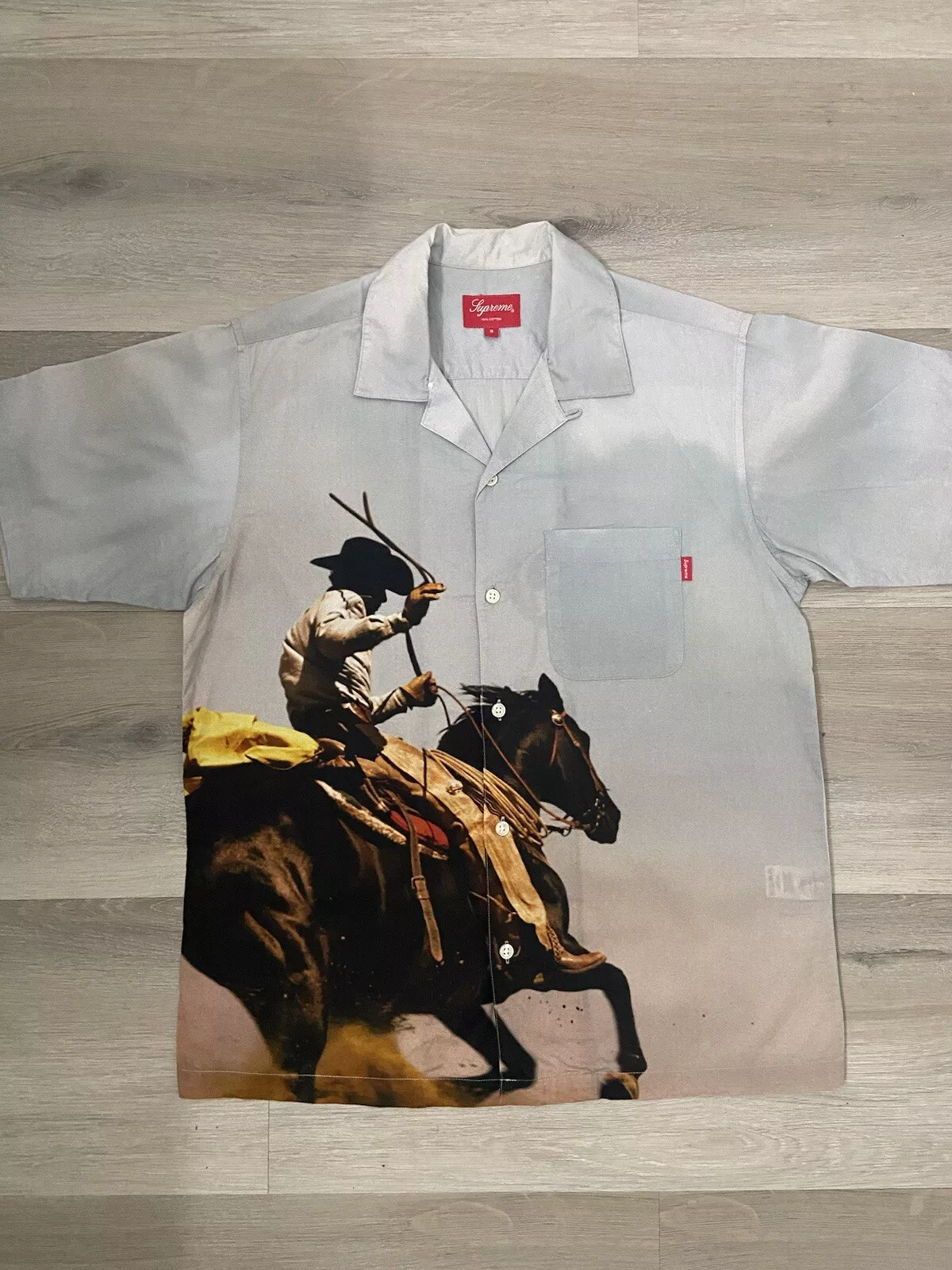 Chemise boutonnée Supreme Cowboy SS17 Jim Krantz taille S 