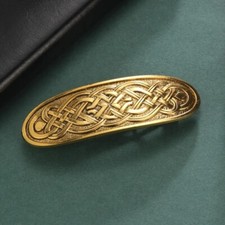 Celtic knot Barrettes for Women Gold Hair Clips Vintge French Hair Accessory