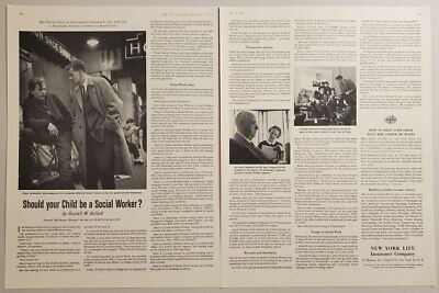 #ad #ad 1958 Print Ad New York Life Insurance Should Your Child Be a Social Worker? $18.79