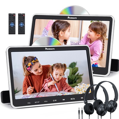 2x10.1'' Full HD Auto Kopfstütze DVD Player KFZ Monitor 1080P HDMI USB Kopfhörer