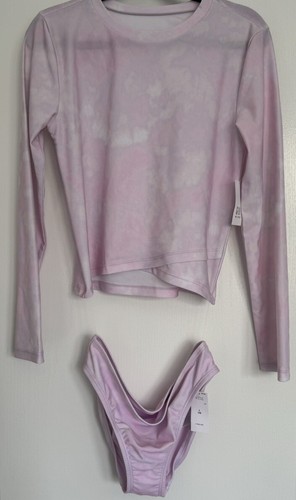 Gap Kids Recycled Rashguard Swim 10 L Two-Piece - Light Iris - Picture 3 of 6