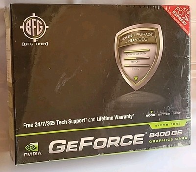 Nvidia GeForce 8400GS 512MB DDR2 PCI-Express 2.0 (DVI+VGA)  New & Sealed!