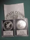 2022 W American SILVER EAGLE PCGS PR70 DCAM /MS70 EMILY DAMSTRA 2 Coin Set
